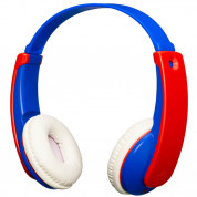 JVC HAKD9BTA Tiny Phones Kids Wireless Bluetooth Headphones (blue-red) 