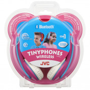 JVC HAKD9BTA Tiny Phones Kids Wireless Bluetooth Headphones (pink-blue)  4