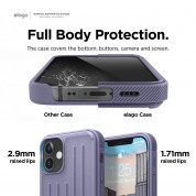 Elago Armor Case - удароустойчив силиконов (TPU) калъф за iPhone 12 mini (лилав) 2