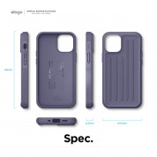 Elago Armor Case - удароустойчив силиконов (TPU) калъф за iPhone 12 mini (лилав) 4