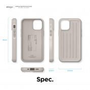 Elago Armor Case - удароустойчив силиконов (TPU) калъф за iPhone 12 mini (бежов) 4