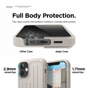 Elago Armor Case - удароустойчив силиконов (TPU) калъф за iPhone 12 mini (бежов) 2