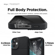 Elago Cushion Case - удароустойчив силиконов (TPU) калъф за iPhone 12 mini (черен) 2