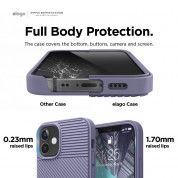 Elago Cushion Case - удароустойчив силиконов (TPU) калъф за iPhone 12 mini (лилав) 2