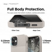 Elago Cushion Case - удароустойчив силиконов (TPU) калъф за iPhone 12 mini (бежов) 2