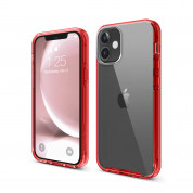 Elago Hybrid Case - хибриден удароустойчив кейс за iPhone 12 mini (червен)