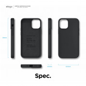 Elago Soft Silicone Case - силиконов (TPU) калъф за iPhone 12 mini (черен) 7