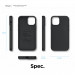 Elago Soft Silicone Case - силиконов (TPU) калъф за iPhone 12 mini (черен) 8