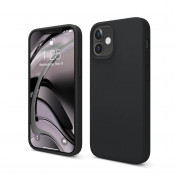 Elago Soft Silicone Case - силиконов (TPU) калъф за iPhone 12 mini (черен)