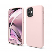 Elago Soft Silicone Case - силиконов (TPU) калъф за iPhone 12 mini (розов)