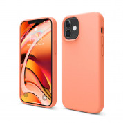 Elago Soft Silicone Case - силиконов (TPU) калъф за iPhone 12 mini (оранжев)