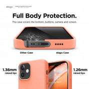 Elago Soft Silicone Case - силиконов (TPU) калъф за iPhone 12 mini (оранжев) 4