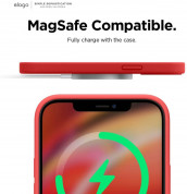 Elago Soft Silicone Case - силиконов (TPU) калъф за iPhone 12 mini (червен) 5