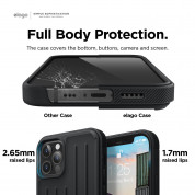 Elago Armor Case - удароустойчив силиконов (TPU) калъф за iPhone 12, iPhone 12 Pro (черен) 2