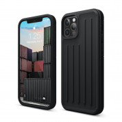 Elago Armor Case - удароустойчив силиконов (TPU) калъф за iPhone 12, iPhone 12 Pro (черен)
