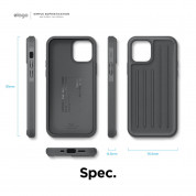 Elago Armor Case - удароустойчив силиконов (TPU) калъф за iPhone 12, iPhone 12 Pro (сив) 4