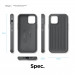 Elago Armor Case - удароустойчив силиконов (TPU) калъф за iPhone 12, iPhone 12 Pro (сив) 5