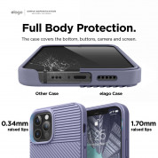 Elago Cushion Case - удароустойчив силиконов (TPU) калъф за iPhone 12, iPhone 12 Pro (лилав) 2