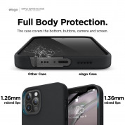 Elago Soft Silicone Case - силиконов (TPU) калъф за iPhone 12, iPhone 12 Pro (черен) 4