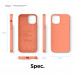 Elago Soft Silicone Case - силиконов (TPU) калъф за iPhone 12, iPhone 12 Pro (оранжев) 8