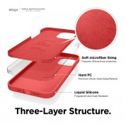 Elago Soft Silicone Case - силиконов (TPU) калъф за iPhone 12, iPhone 12 Pro (червен) 3