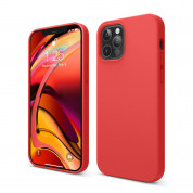 Elago Soft Silicone Case - силиконов (TPU) калъф за iPhone 12, iPhone 12 Pro (червен)