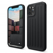 Elago Armor Case - удароустойчив силиконов (TPU) калъф за iPhone 12 Pro Max (черен)