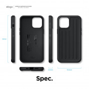 Elago Armor Case - удароустойчив силиконов (TPU) калъф за iPhone 12 Pro Max (черен) 4