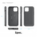 Elago Armor Case - удароустойчив силиконов (TPU) калъф за iPhone 12 Pro Max (сив) 5