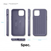 Elago Armor Case - удароустойчив силиконов (TPU) калъф за iPhone 12 Pro Max (лилав) 4