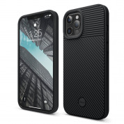Elago Cushion Case - удароустойчив силиконов (TPU) калъф за iPhone 12 Pro Max (черен)