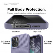 Elago Cushion Case - удароустойчив силиконов (TPU) калъф за iPhone 12 Pro Max (лилав) 2