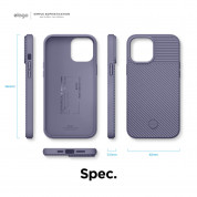 Elago Cushion Case - удароустойчив силиконов (TPU) калъф за iPhone 12 Pro Max (лилав) 5