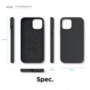 Elago Soft Silicone Case - силиконов (TPU) калъф за iPhone 12 Pro Max (черен) 7