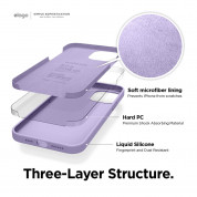 Elago Soft Silicone Case - силиконов (TPU) калъф за iPhone 12 Pro Max (лилав) 3