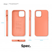 Elago Soft Silicone Case - силиконов (TPU) калъф за iPhone 12 Pro Max (оранжев) 7