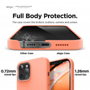 Elago Soft Silicone Case - силиконов (TPU) калъф за iPhone 12 Pro Max (оранжев) 4