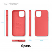 Elago Soft Silicone Case - силиконов (TPU) калъф за iPhone 12 Pro Max (червен) 7