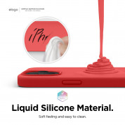 Elago Soft Silicone Case - силиконов (TPU) калъф за iPhone 12 Pro Max (червен) 2