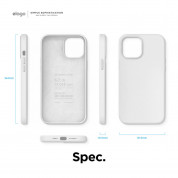 Elago Soft Silicone Case - силиконов (TPU) калъф за iPhone 12 Pro Max (бял) 7