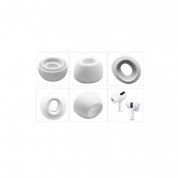 Soft Silicone Earplug - 4 броя силиконови тапи за Apple Airpods Pro (размер M) (бял) 3