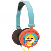 Lexibook Baby Shark Foldable Stereo Headphones- слушалки подходящи за деца (светлосин-червен)