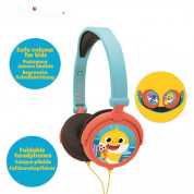 Lexibook Baby Shark Foldable Stereo Headphones- слушалки подходящи за деца (светлосин-червен) 3