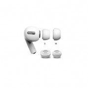 Soft Silicone Earplug 4pcs for Apple Airpods Pro (2xS, 2xM) (white)