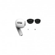 Soft Silicone Earplug 4pcs for Apple Airpods Pro (2xS, 2xM) (black)