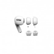 Soft Silicone Earplug 4pcs for Apple Airpods Pro (2xM, 2xL) (white)