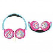 Lexibook Unicorn Foldable Stereo Headphones - слушалки подходящи за деца за мобилни устройства (светлосин) 3