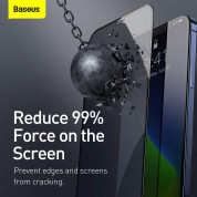 Baseus Full Screen Curved Anti-Peeping Privacy Tempered Glass (SGAPIPH67N-TG01) - стъклено защитно покритие с определен ъгъл на виждане за целия дисплей на iPhone 12 Pro Max (2 броя) 4