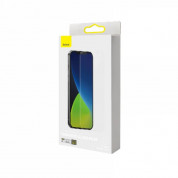Baseus Full Screen Frosted Tempered Glass (SGAPIPH61P-LM02) - матирано стъклено защитно покритие за целия дисплей на iPhone 12, iPhone 12 Pro (матиран) (2 броя) 2