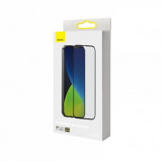 Baseus Full Screen Curved Frosted Tempered Glass (SGAPIPH54N-KM01) - матирано стъклено защитно покритие за целия дисплей на iPhone 12 mini (черен-матиран) (2 броя) 2